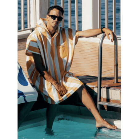 Poncho Stripe Yellow AFTER ESSENTIAL Unisexe