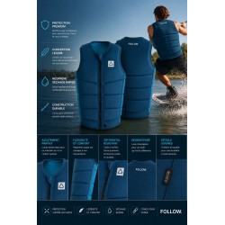 Gilet Homme FOLLOW Corp Bleu